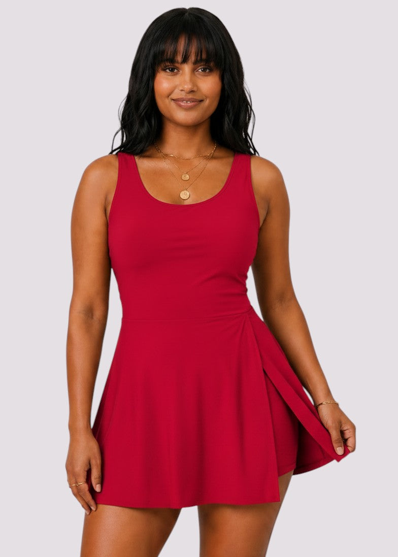 Pocket Swim Dress with Built-In Shorts