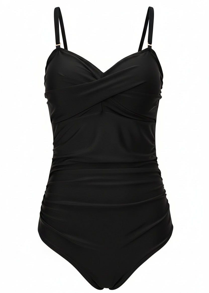 Twist Front Sweetheart One Piece-Cheekkah