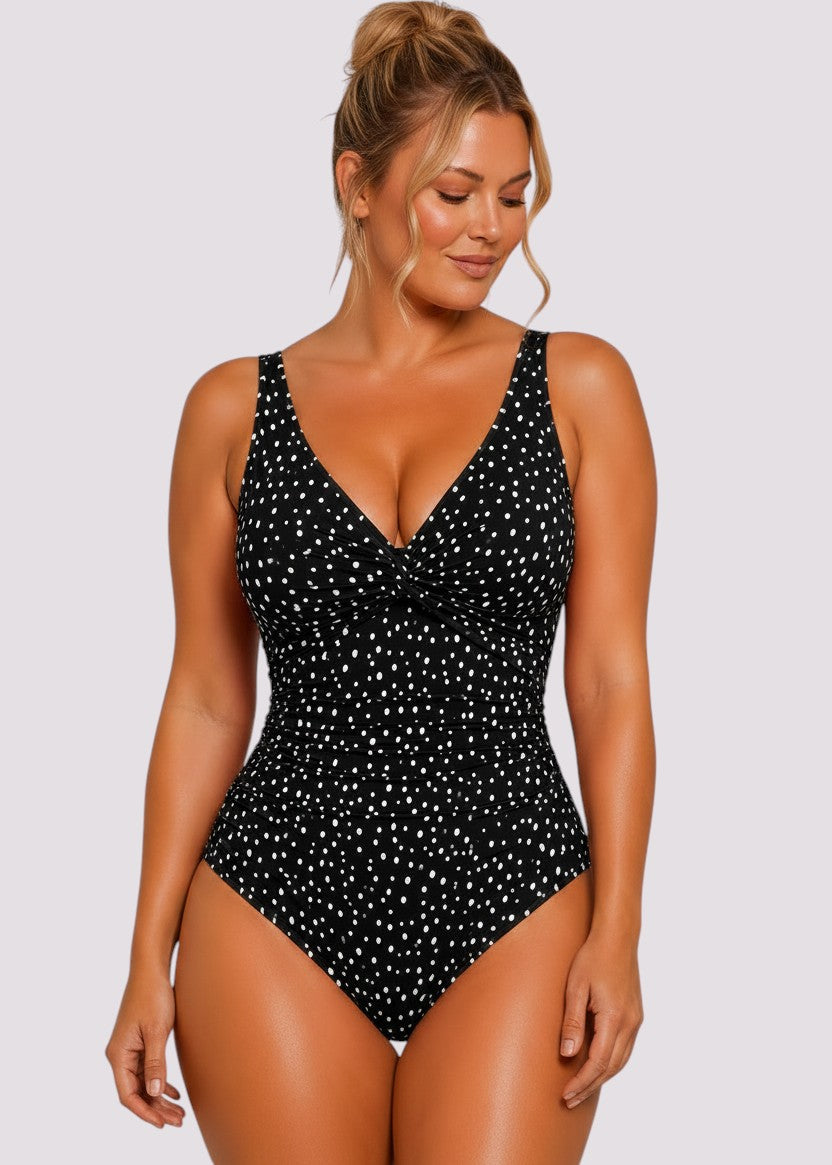 Twist Front Tummy Control One Piece - Cosmic Confetti